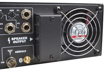 1 to 2 Zone 100V Mixer Amplifier with Media Player Bluetooth USB SD Card 240W